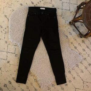 Madewell Black 9” High-Rise Skinny Jeans